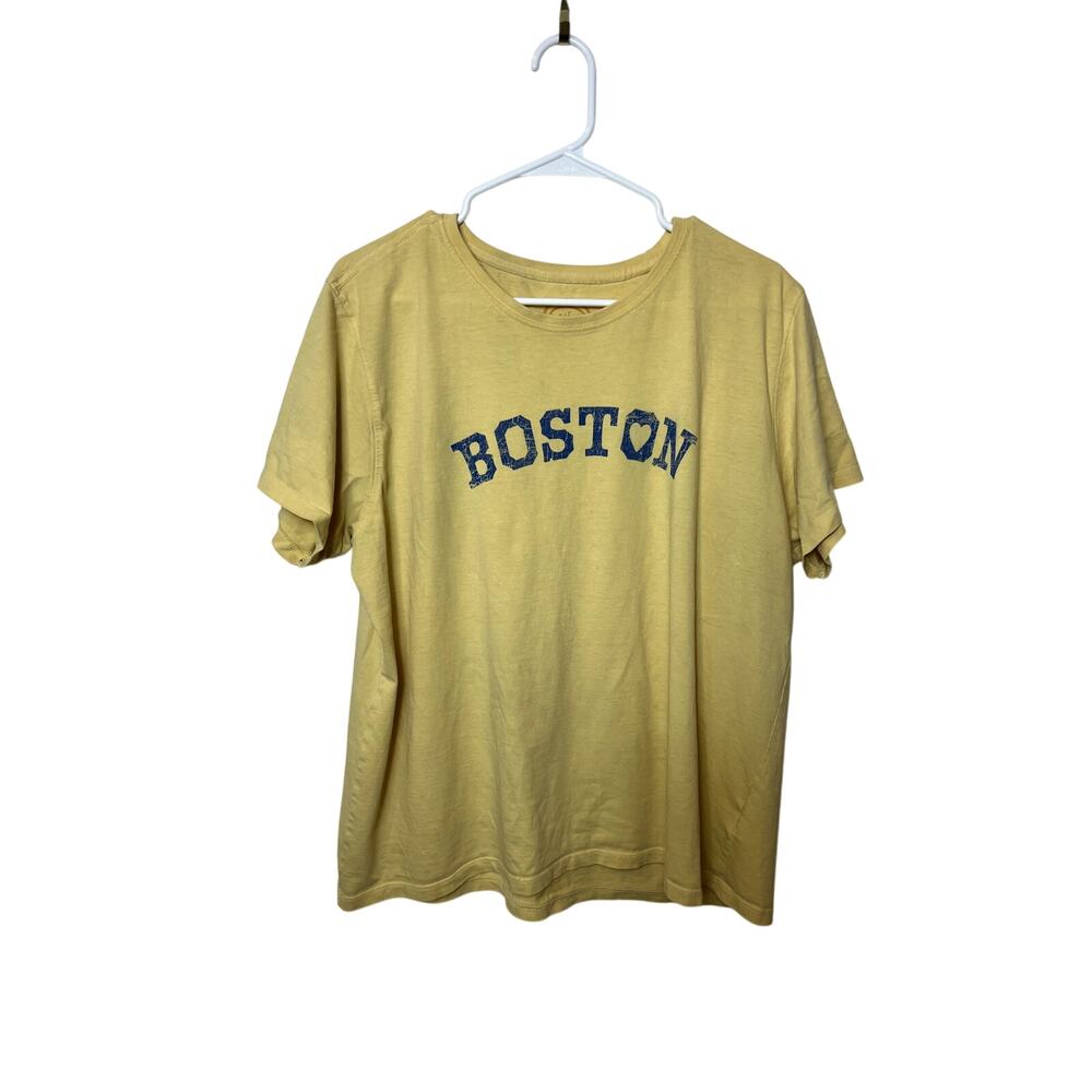 Life is Good Boston Love Cotton Yellow Tee XL